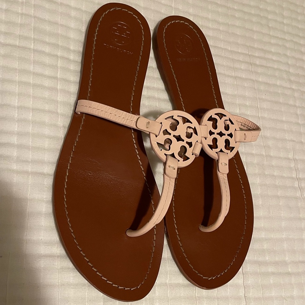 Tory Burch mini Miller sandals light pink